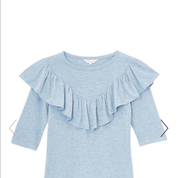 NWT Rebecca Taylor SS Melange JSY Glacier Blouse M - Picture 3 of 8